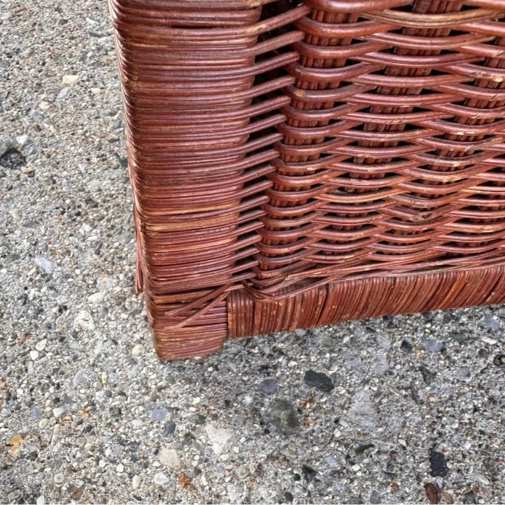 Natural Wicker Trunk or End Table Base 20H x 14W x 10.5D